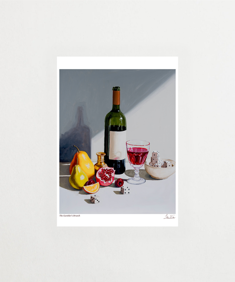 The Gambler's Brunch poster med illustration – FrenzyFrame