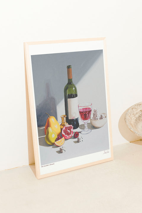 The Gambler's Brunch poster visad med ram som tillval – FrenzyFrame