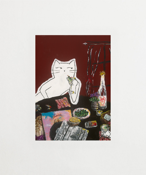 The Groovy Swiftie Cat poster med retro-inspirerat motiv – FrenzyFrame