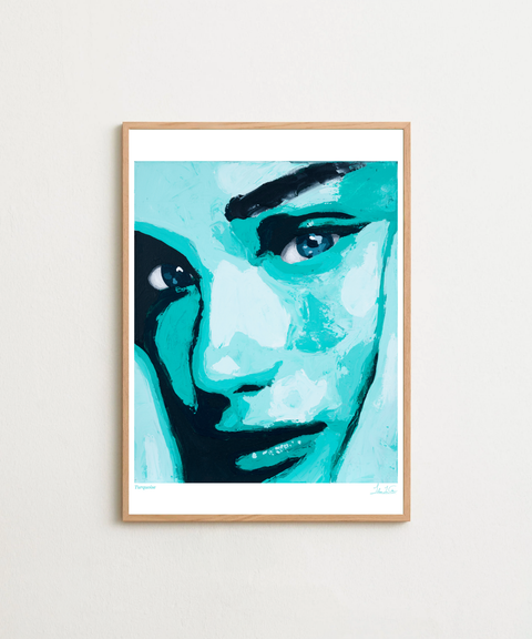Turquoise poster visad med valfri ram – FrenzyFrame