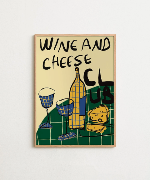 Wine Club poster visad med valfri ram – FrenzyFrame