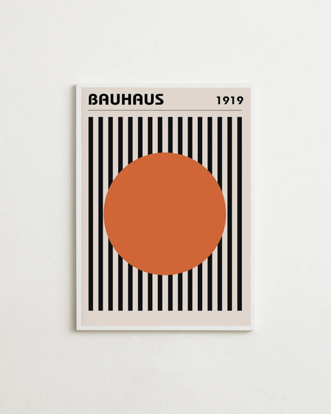 Bauhaus 1919 Orange - FrenzyFrame