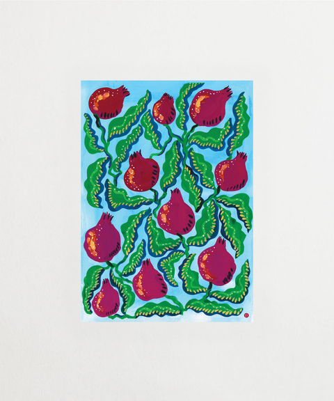 Pomegranates poster med röda frukter – FrenzyFrame