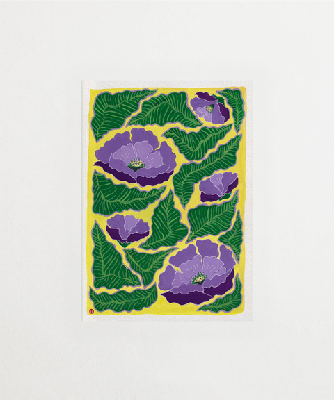Purple Flower poster med lila blommor – FrenzyFrame