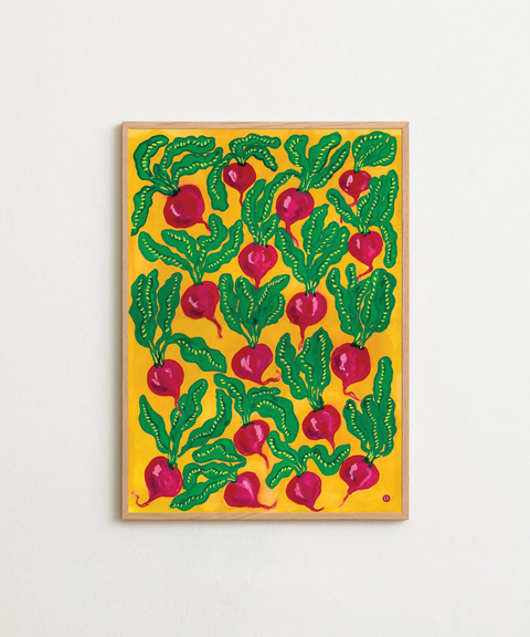 Radishes poster visad med valfri ram – FrenzyFrame