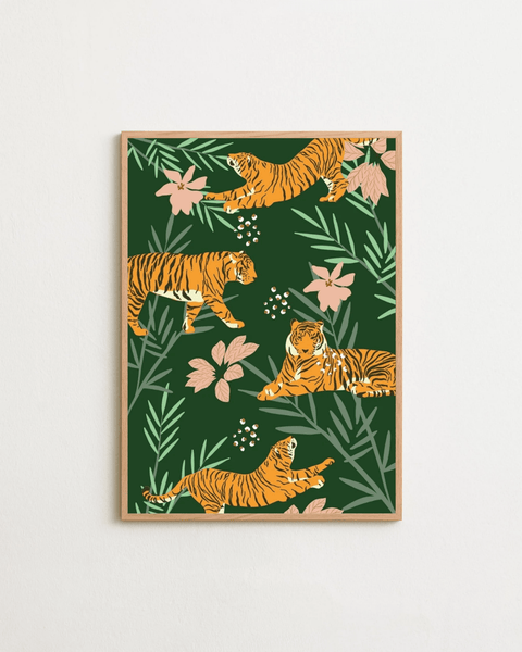 Tigers in Bloom - FrenzyFrame